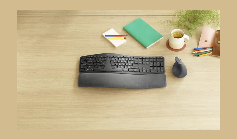 Logitech announces ERGO K860, a split ergonomic desktop keyboard that reduces muscle strain