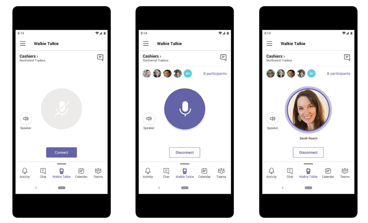 Microsoft Teams Walkie Talkie