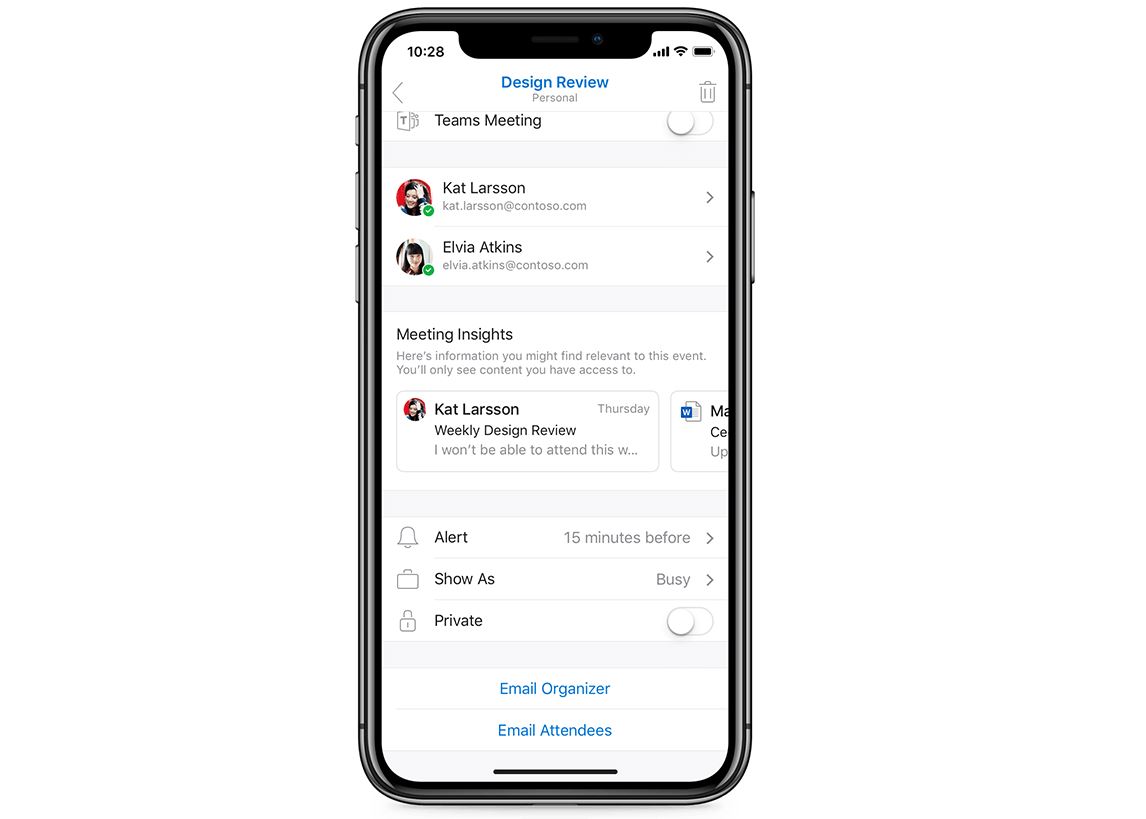 Outlook for iOS update