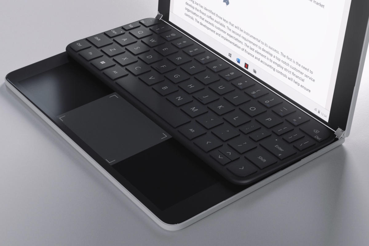 photo of Microsoft revives old idea with Surface Duo hard keyboard cover image