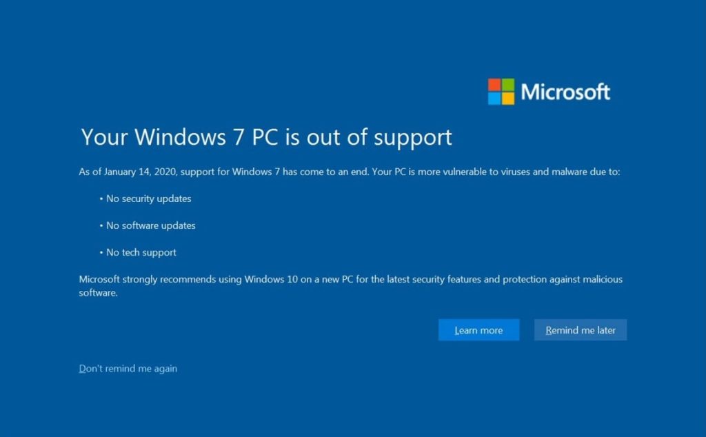 Windows 7 users will receive daily upgrade notifications- but you can