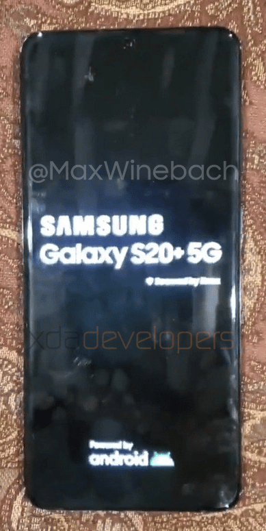 Samsung Galaxy S20+ live pictures leak, looks a bit boring