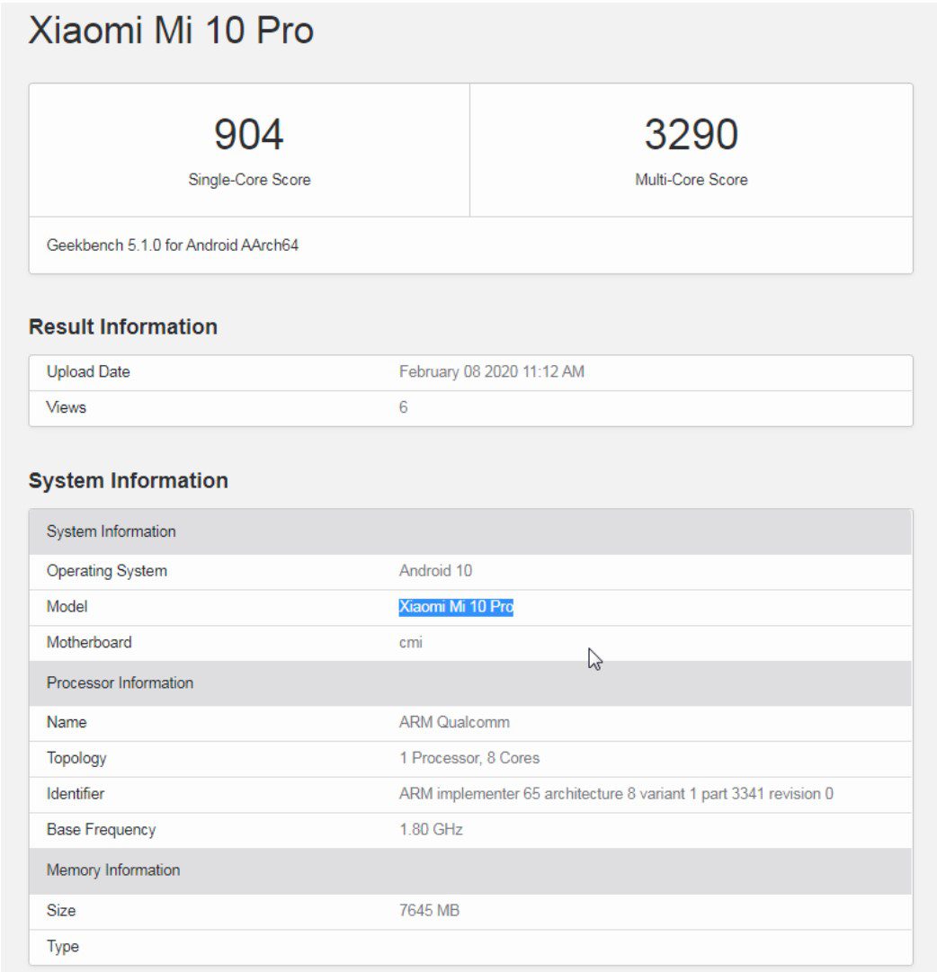 s20 geekbench 5