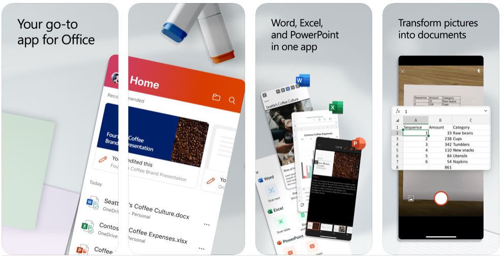 The new Office app combining Word, Excel, and PowerPoint now available for iOS devices