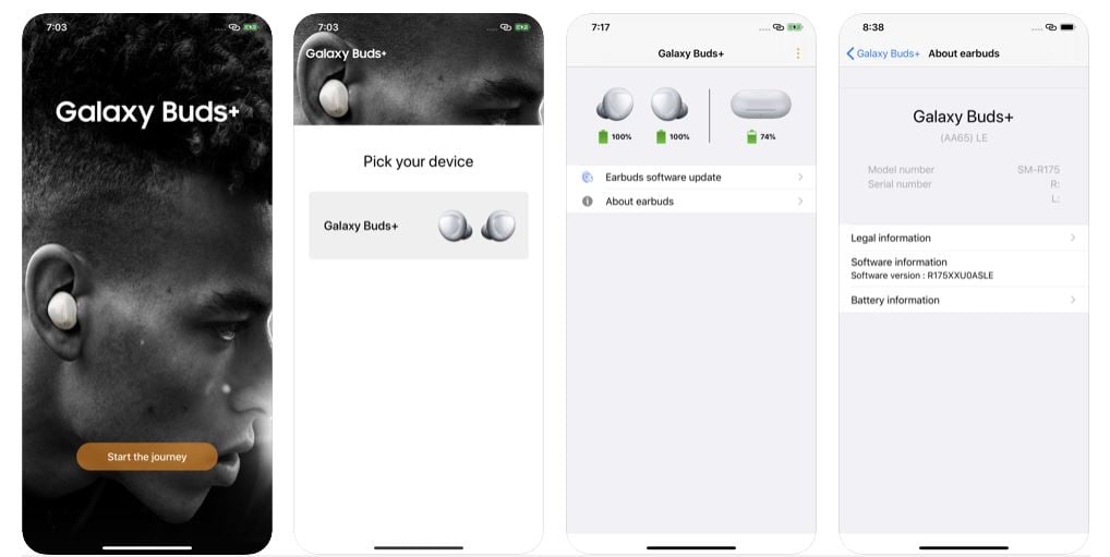 Aplicativo oficial do Samsung Galaxy Buds+ agora disponível na Apple App Store