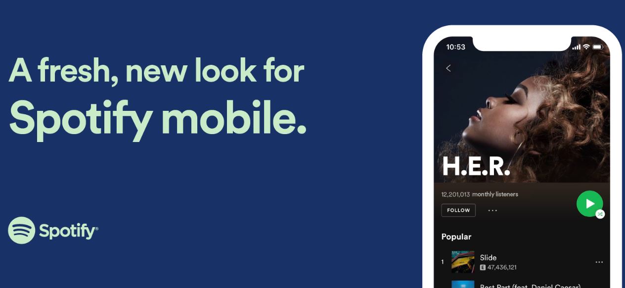 Spotify app for iOS gets a major design update