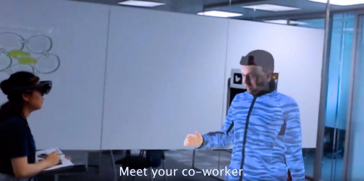 VROOM: Microsoft Research envisions a workplace filled with Telepresence Robots and AR headsets (video)