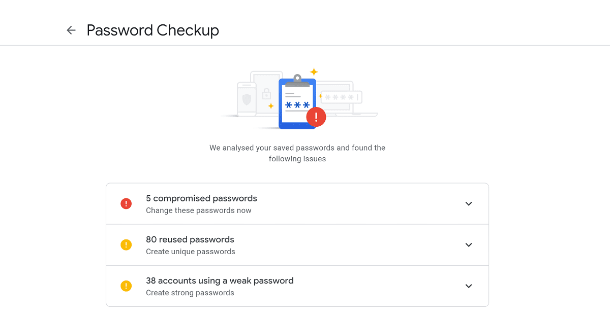 manage google password