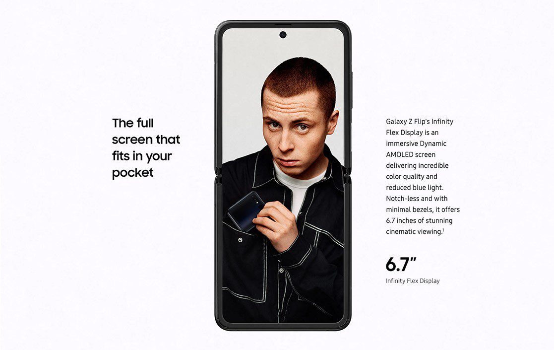 Samsung Galaxy Z Flip marketing material shows Samsung is targeting social media influencers