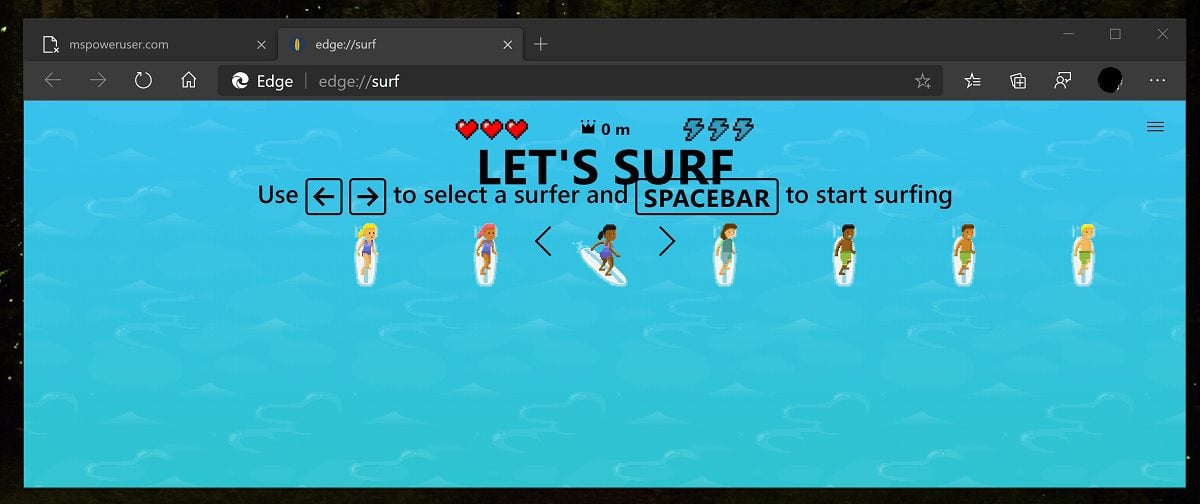Cool Edge surf game now offered when you are unable to connect