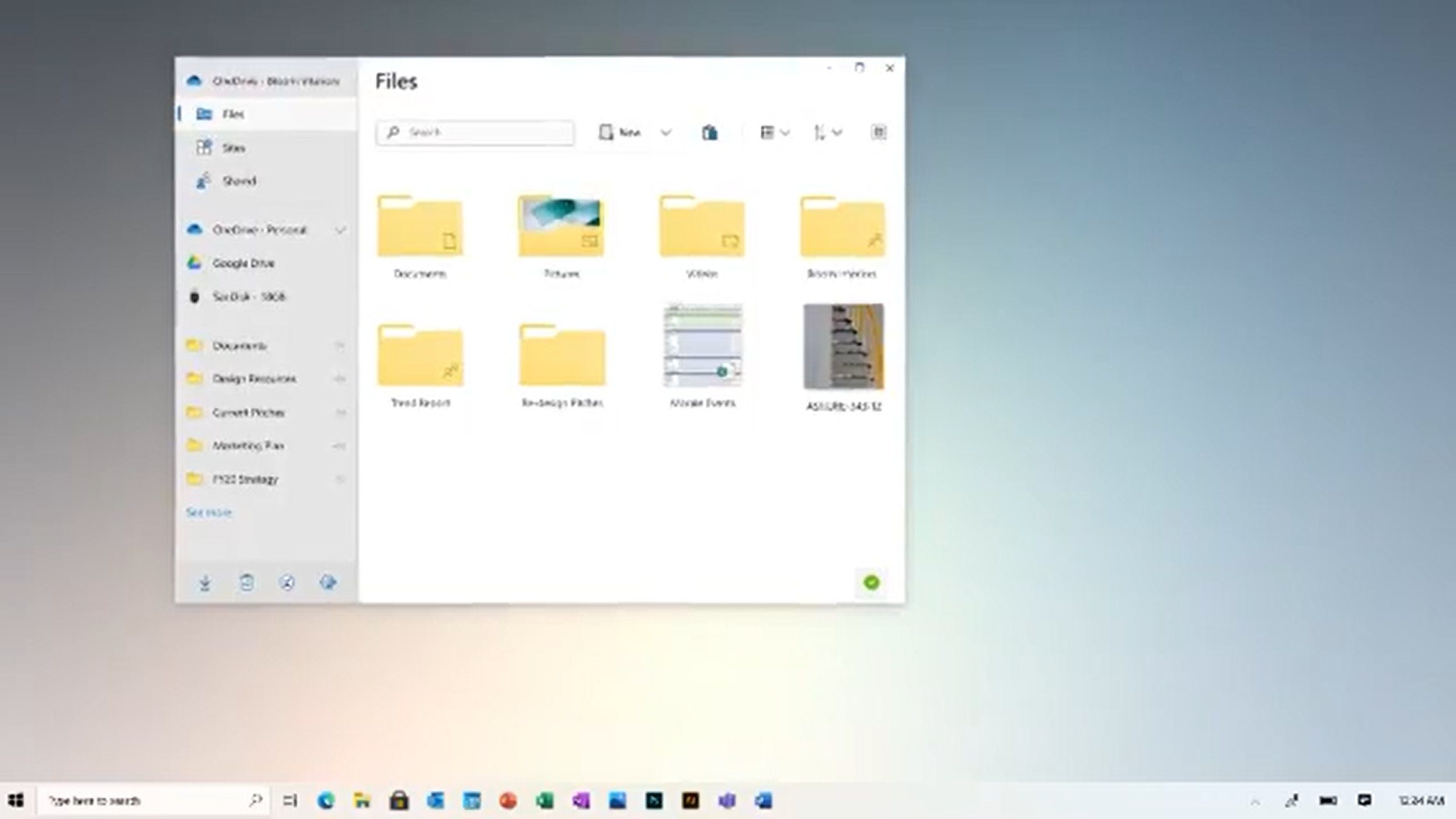 new file menu windows 10
