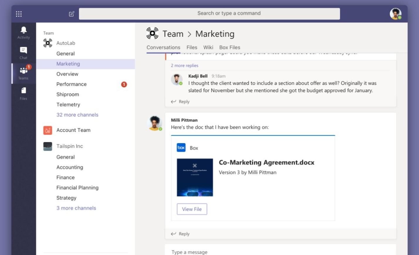 Box anuncia integración dentro de Microsoft Teams y complemento actualizado para Outlook móvil