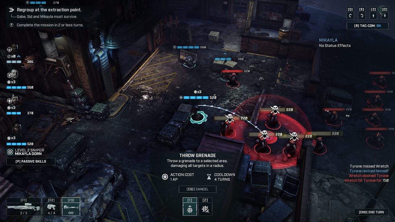 Gears Tactics grenade