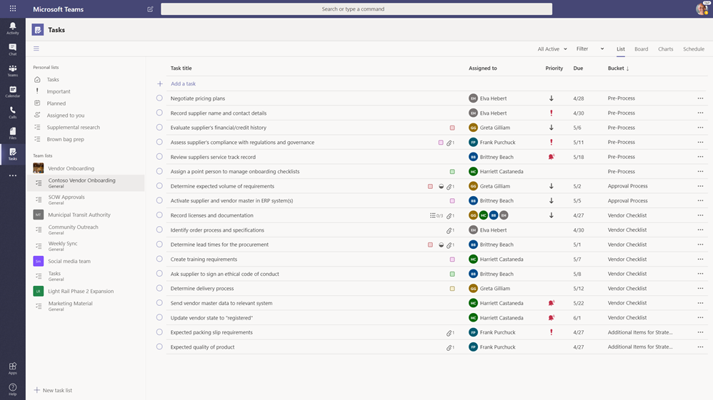 microsoft teams tasks