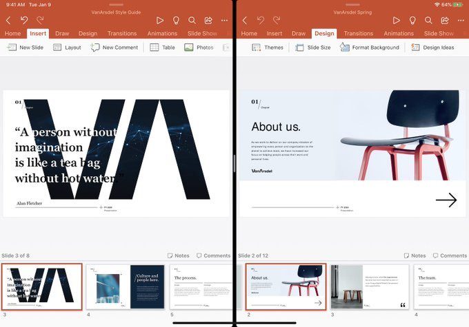 You Can Now Open Docs Or Presentations Side By Side In Word And Powerpoint On Ipad Mspoweruser