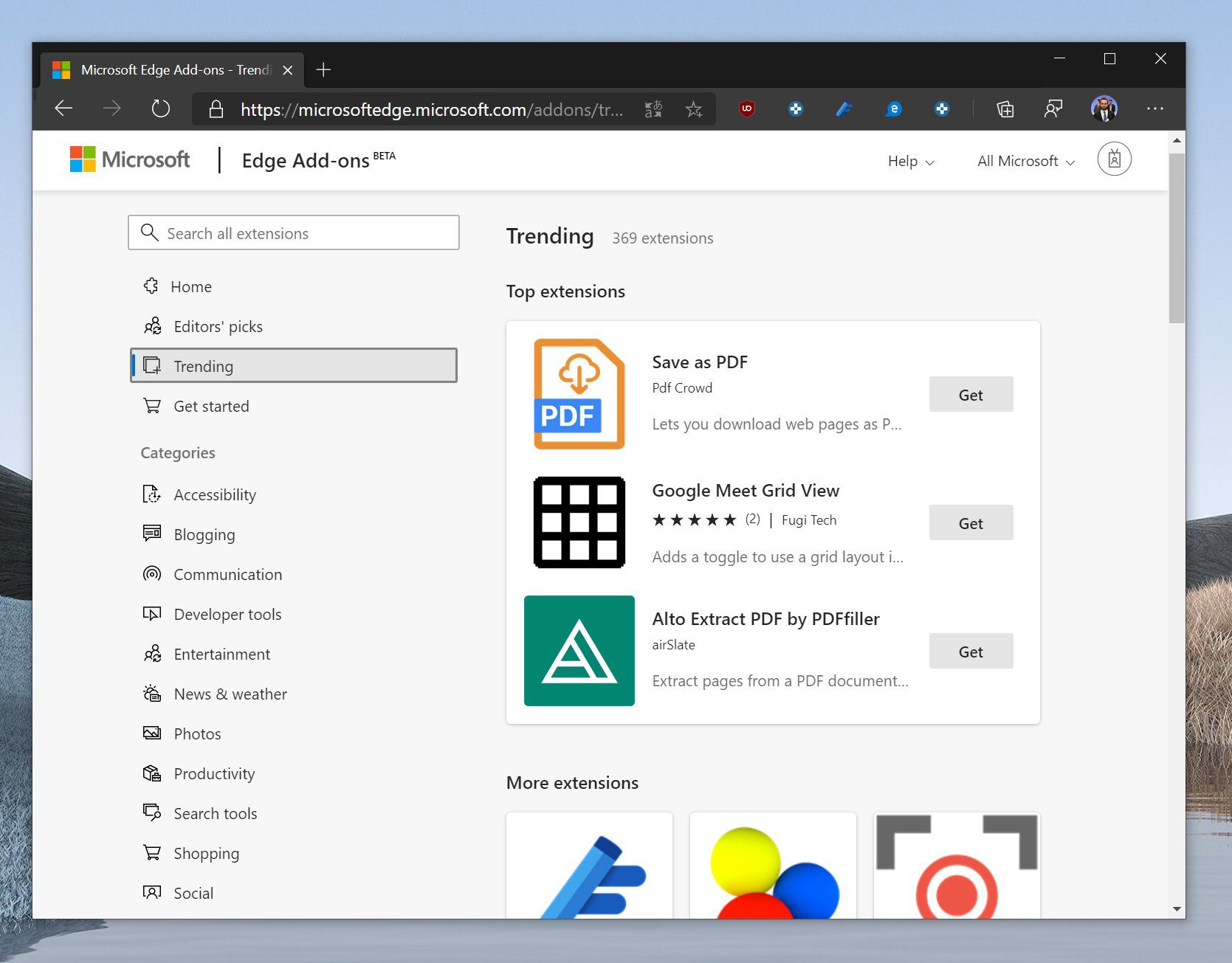 create microsoft edge extensions