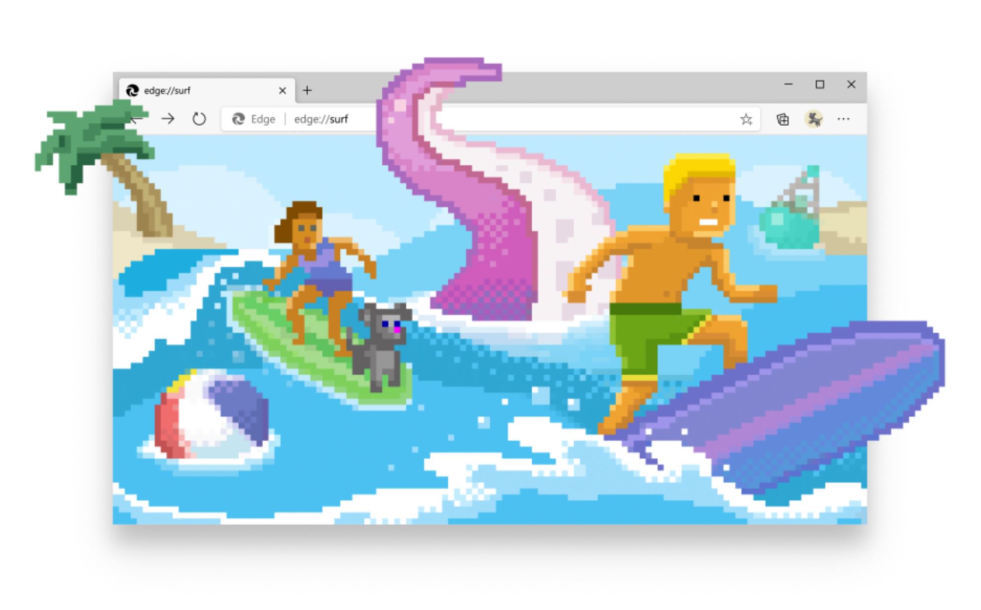 The new surf game in Microsoft Edge now available for everyone