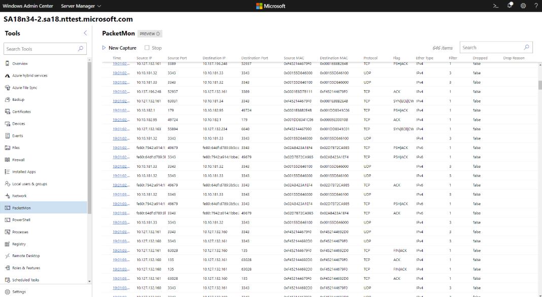 Packet Monitor (PacketMon) is a free builtin network diagnostics tool