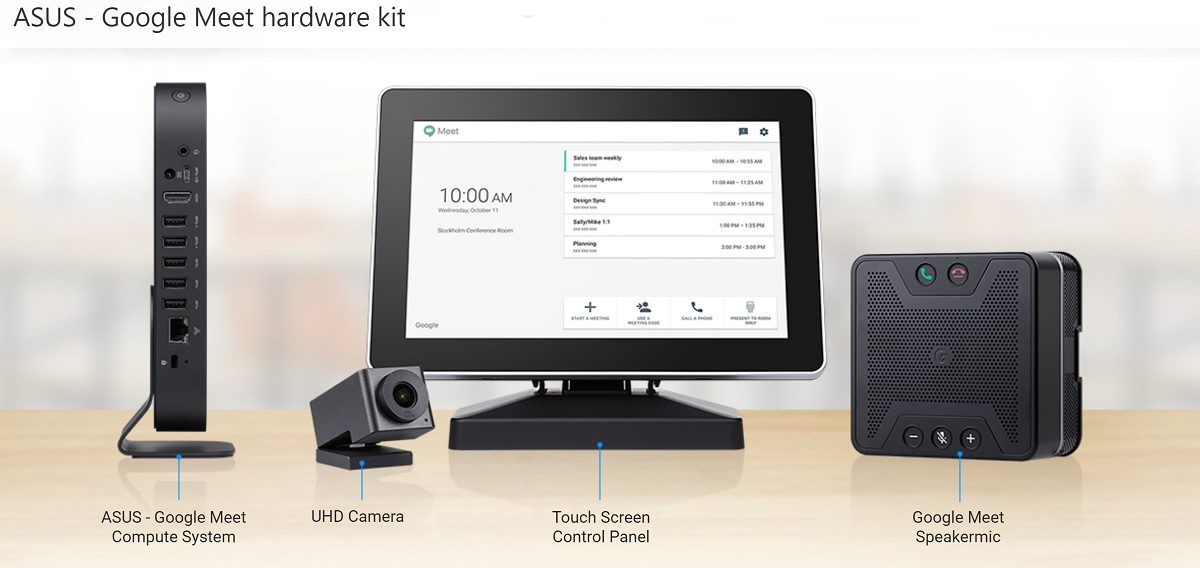 Asus announce dedicated Google Meet video conferencing solution