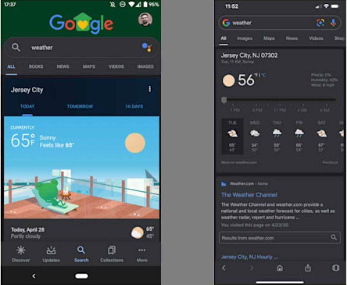 Dark Mode for Google Search App rolling out now