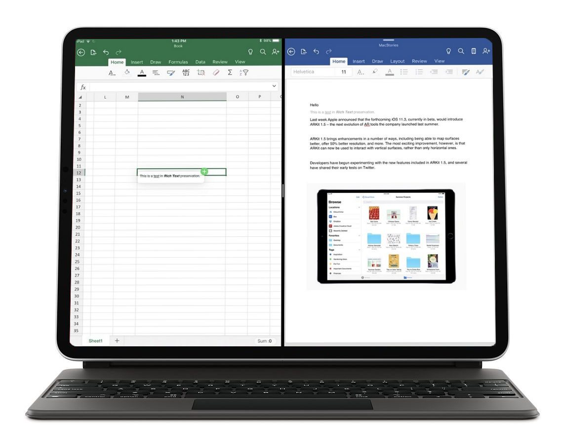 Microsoft starts beta testing trackpad support for Office for iPad