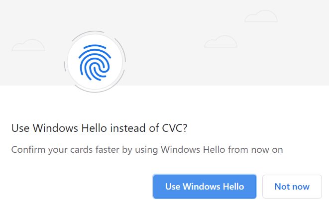 Google adds Windows Hello support for Chrome payment cards