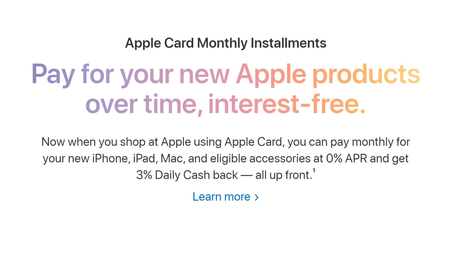 Apply For Apple Card Monthly Installments Apple now allows you to pay for new Apple products over time, interest