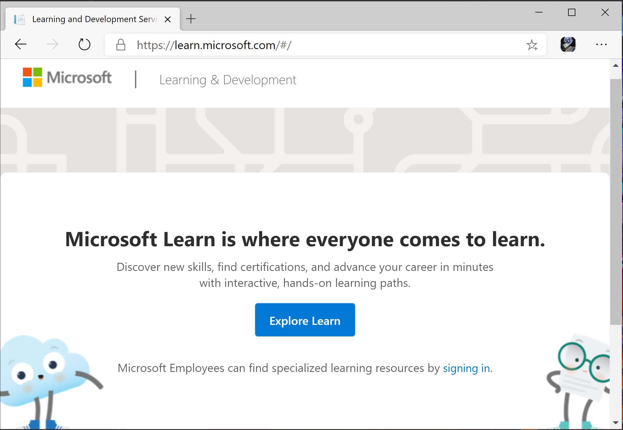 Microsoft learn.