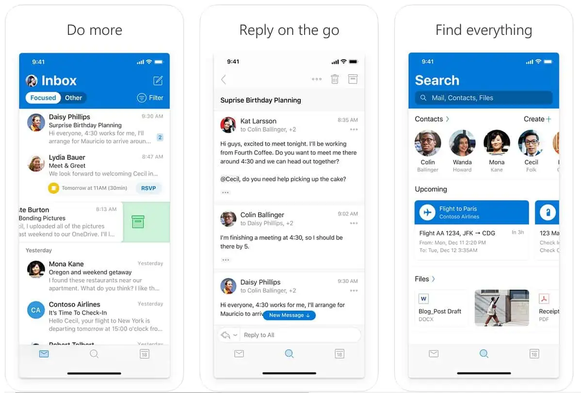 microsoft outlook app for iphone