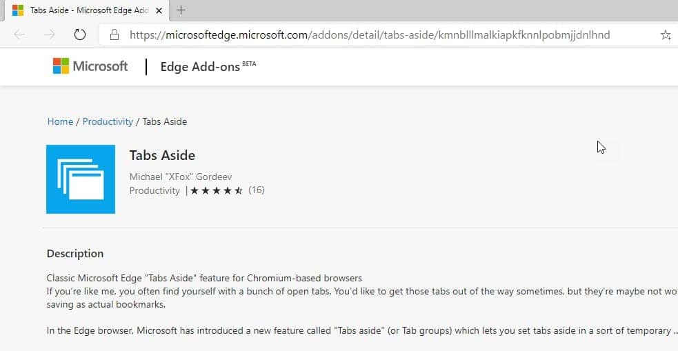 Set Tabs Aside In Microsoft Edge Windows 10 Tutorials 7647