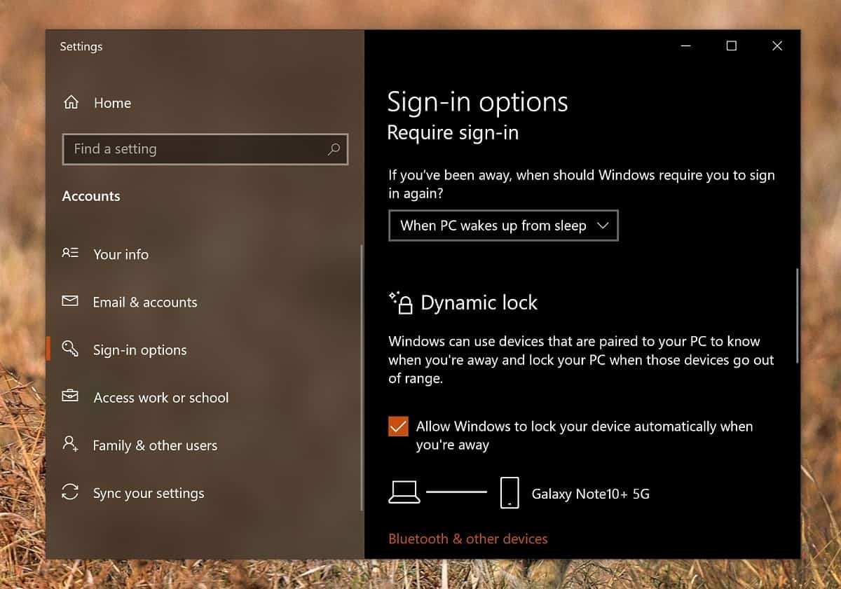 How to use Dynamic Lock in Windows 10