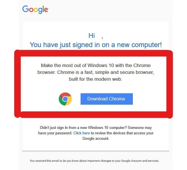 what is google chrome email