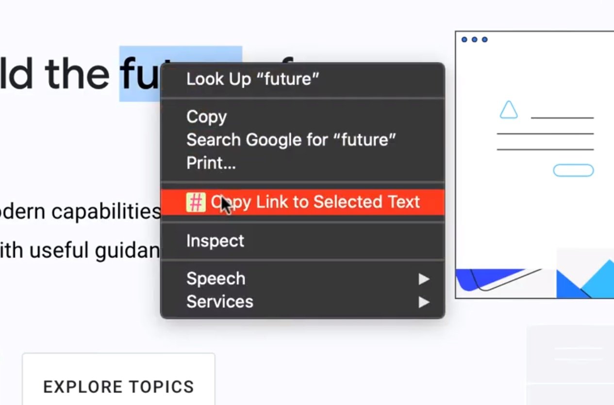 Google’s new extension lets you easily create deep links to web page text fragments