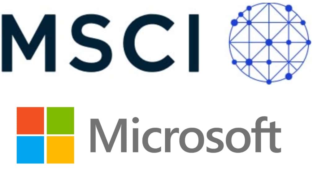 MSCI investment research firm announces a strategic alliance with Microsoft