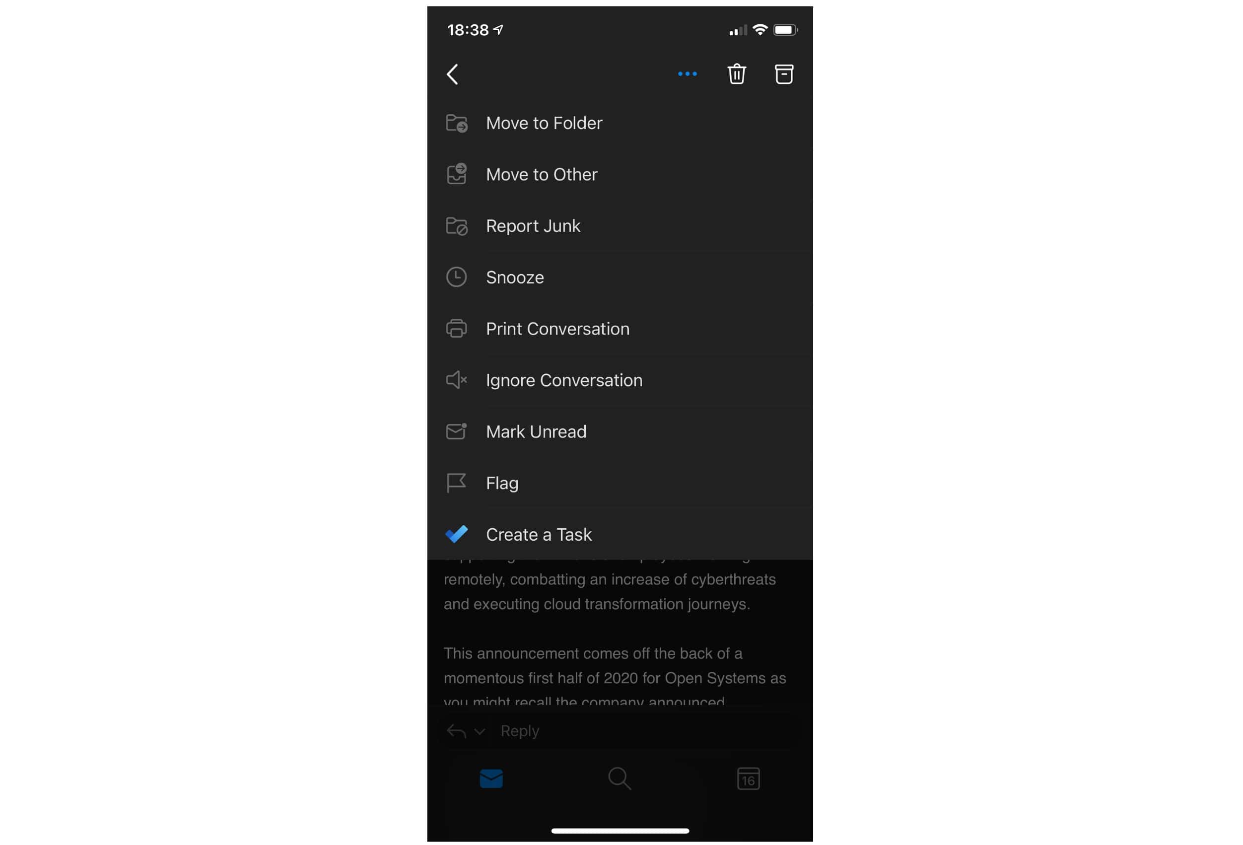 tasks in outlook app