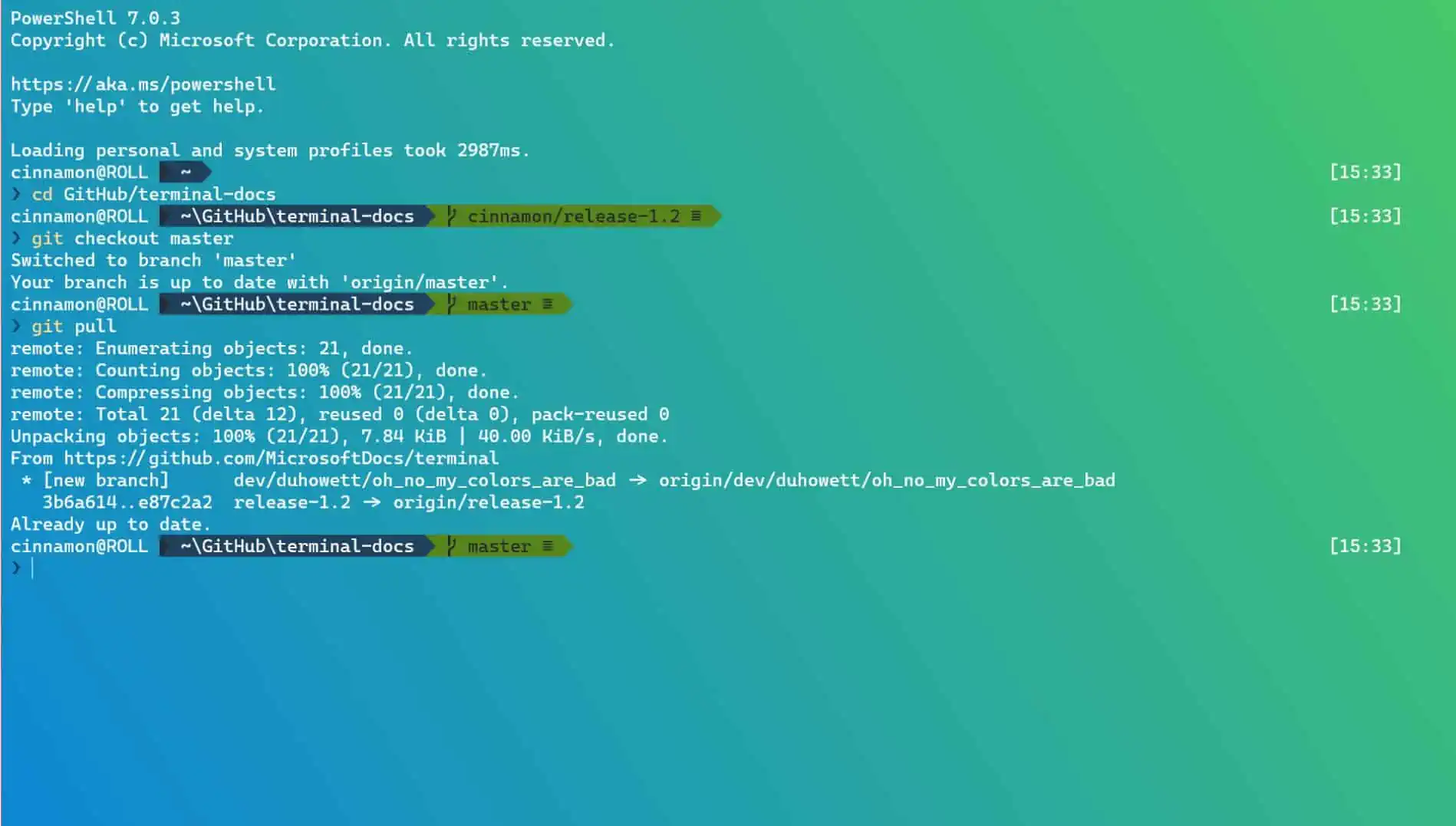 windows terminal preview side by side