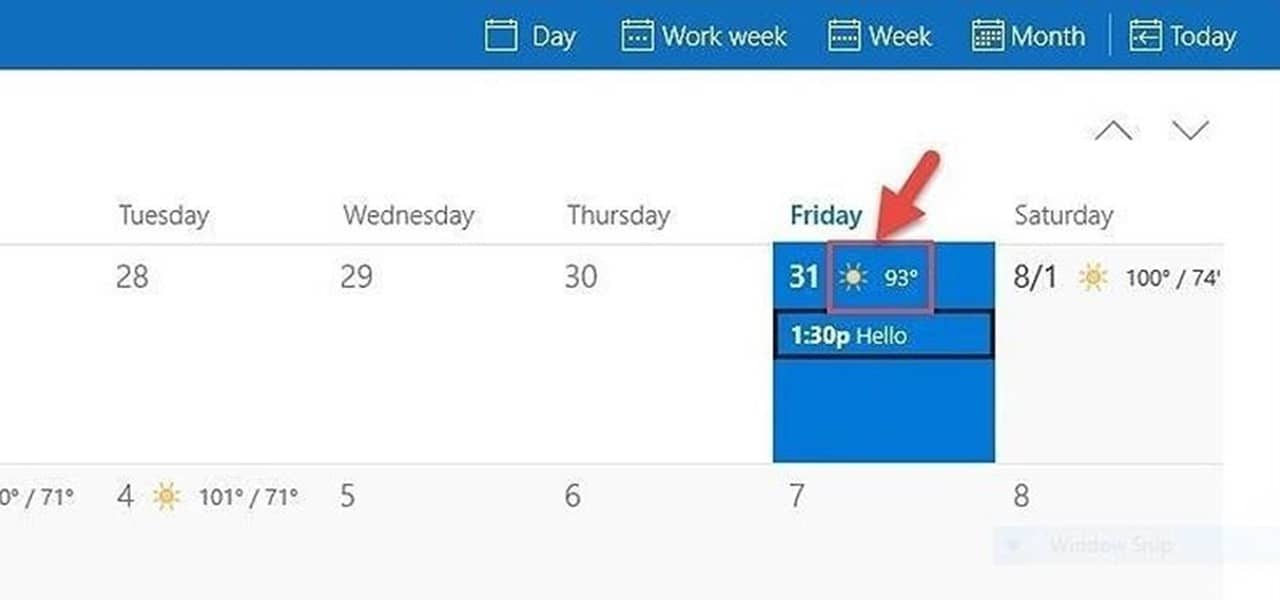 windows 10 calendar not working