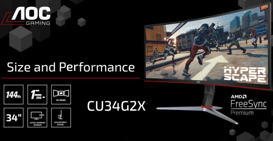 Aoc 34 Inch Curved Gaming Monitor With 1ms Response And 144hz Refresh Rate Available For 437 Mspoweruser