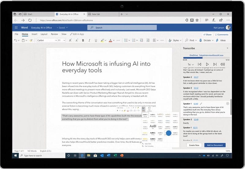 Microsoft Announces New Transcription And Voice Commands Features In ...