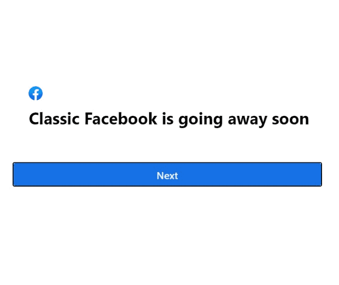 Classic Facebook is going away soon