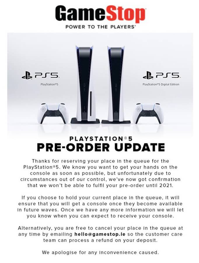 playstation 5 restock date