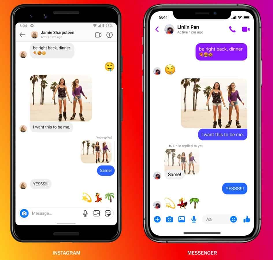 Instagram Messenges Instagram and Messenger users can now chat across apps