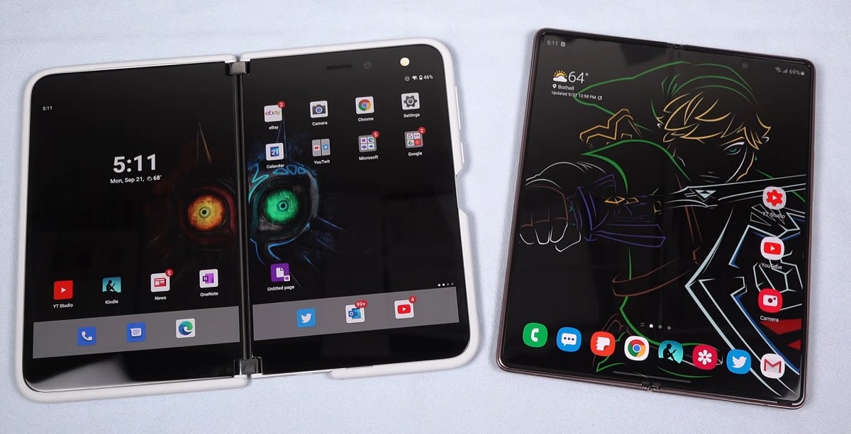 surface duo vs samsung galaxy z fold 2 review