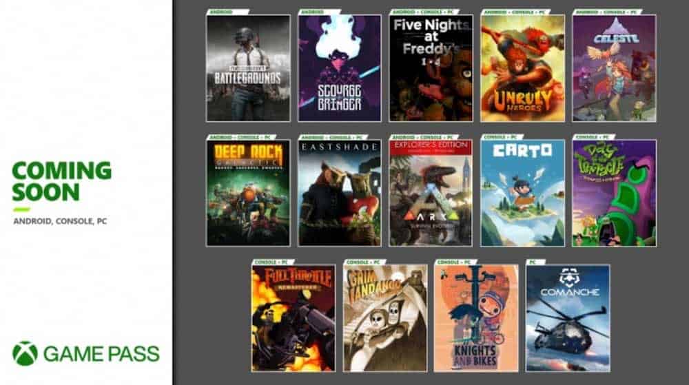 xbox game pass game list