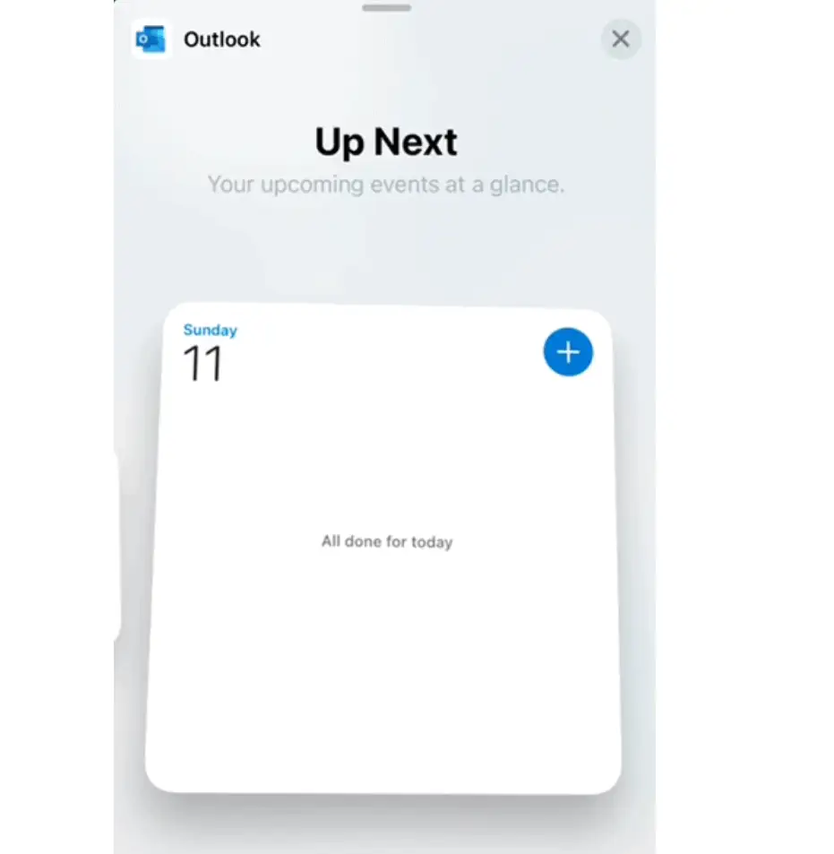 Calendar widget now available for Microsoft Outlook for iOS 14