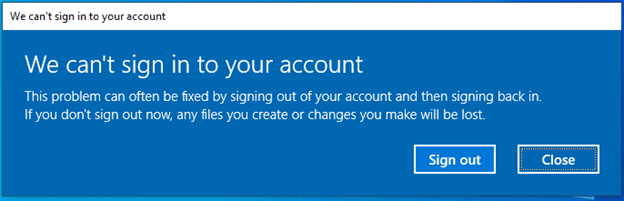 Microsoft ponuja rešitev za Windows 10 »Ne moremo se prijaviti v vaš račun«.