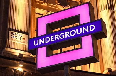 UK ps5 launch London Underground Microsoft Store tube signs Sony PlayStation