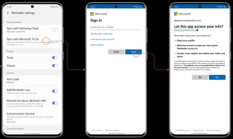 You can now sync your reminders on Samsung Reminder app with Microsoft To Do