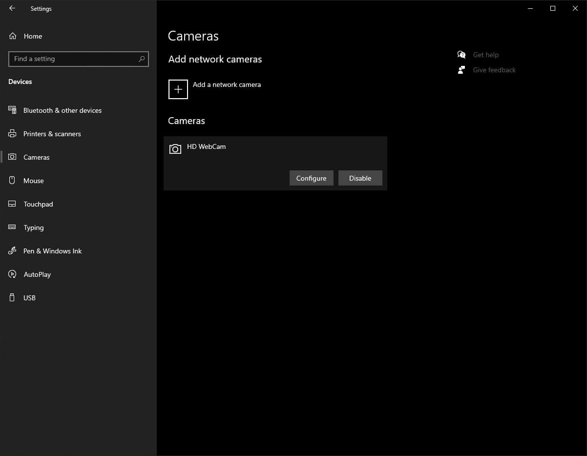 微软终于将网络摄像头添加到windows 10中的“设备设置”中 系统之家 