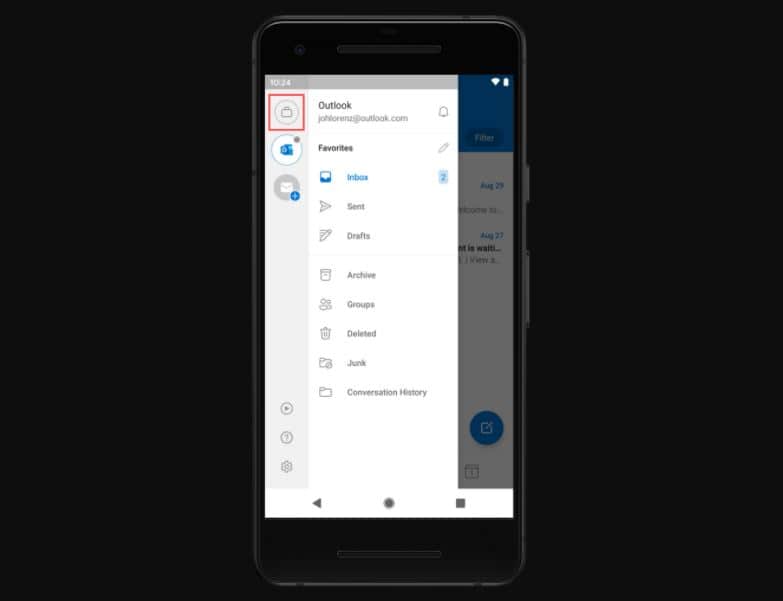 Microsoft will soon allow you to easily switch between work and personal profiles in Outlook for Android